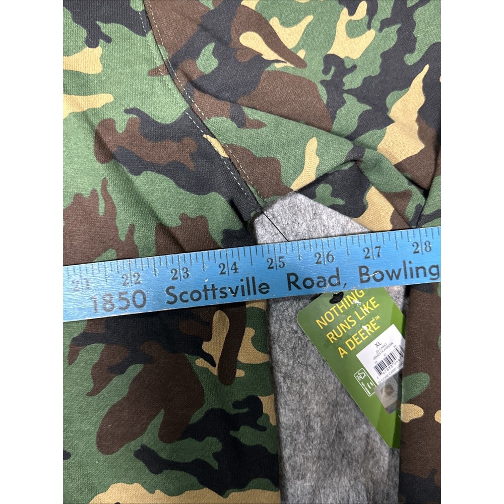 John Deere Hoodie Mens  XL‎ Core Camo Logo Sweatshirt NWT Outdoor Hunting(2W-11 - Picture 7 of 8